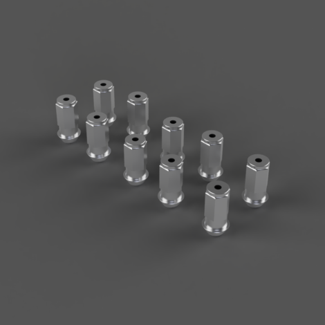 Wheel-nut-closed-M12x1.5 with M8 threaded end